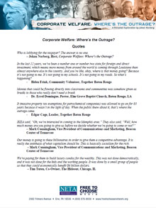Corporate Welfare Quotes